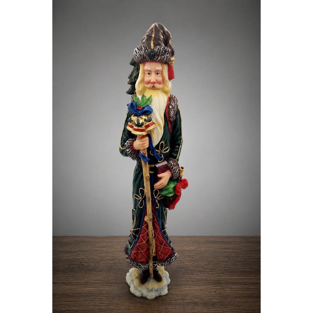 Lenox Bell Meister Santa Figurine 13" Hand Painted Christmas Holiday Decor